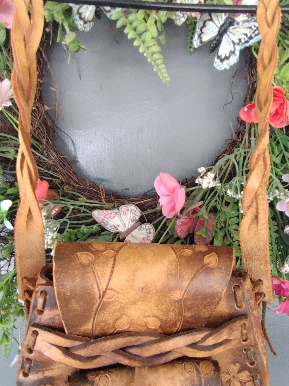 Handcrafted Tan Leather Crossbody Bag